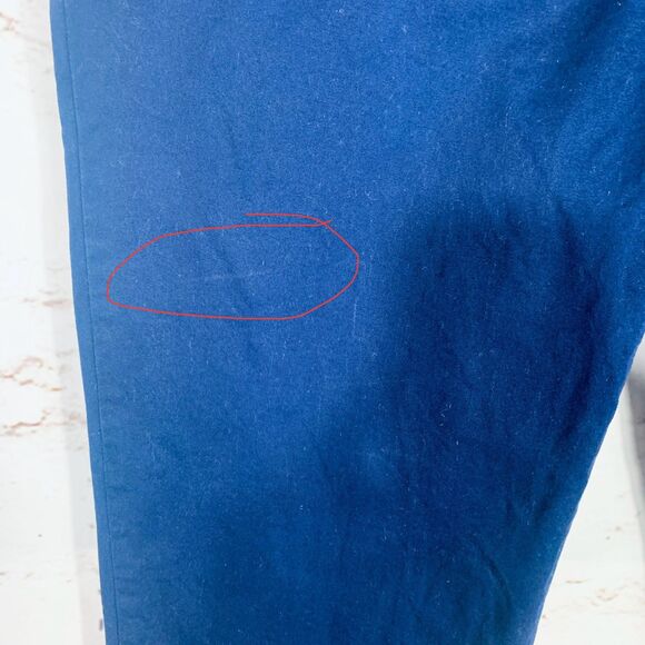 Tommy Hilfiger Navy Blue Slim Tapered Chino Pants Women’s 14 Office Casual - Picture 6 of 9